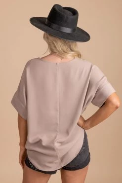 Zenana Born For This Short Sleeve Blouse -Bella Ella Sales oatmeal 1 9c3fff0f 4cb8 4a31 bb5a 1aa8ba294be2 5000x