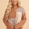 Be Cool After Sunset Color Block Sweater