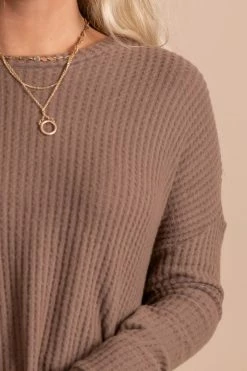 Zenana Life Goes On Long Sleeve Waffle Top -Bella Ella Sales oatmeal 2 a673de40 5aea 49e6 af7e 2108cdedb33b 5000x