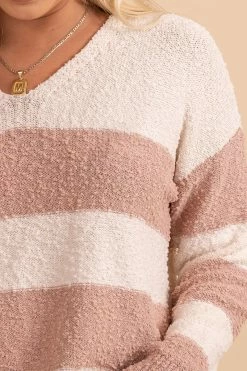 Almost Nothing Cozy Retreat Striped V-Neck Sweater -Bella Ella Sales oatmeal 3 bb8c41c0 3770 4ffc b10a 8b3043cb990c 5000x