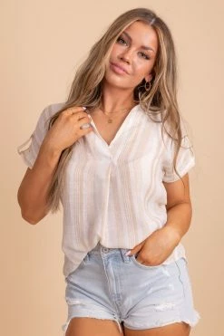 Blu Pepper Coming Home Striped Blouse