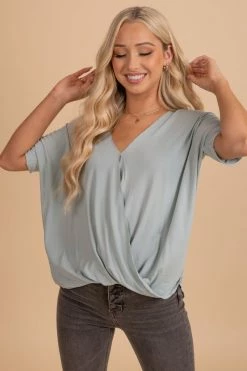 Zenana Going Steady Short Sleeve Blouse 36 Zenana Going Steady Short Sleeve Blouse -Bella Ella Sales oatmeal 4 83ff28c0 ccd2 4b6b a3e4 c90056050064 5000x
