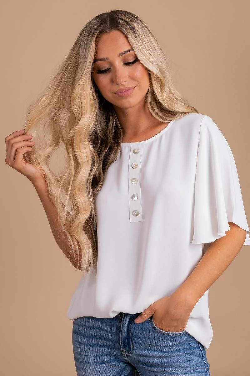 Zenana Focus On The Good Button Blouse 5 Zenana Focus On The Good Button Blouse - Image 5