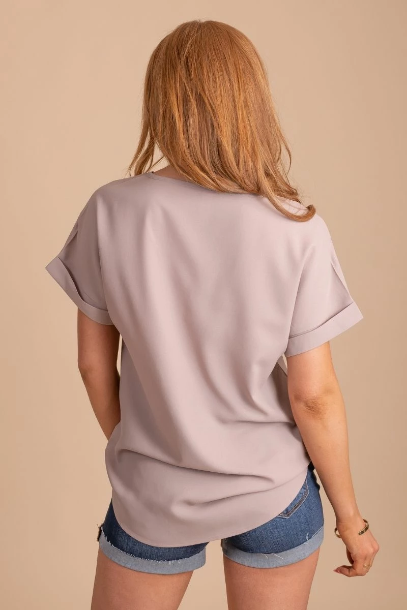 Zenana First Kiss V-Neck Blouse 2 Zenana First Kiss V-Neck Blouse - Image 2