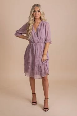Listicle On The List Knee-Length Dress -Bella Ella Sales onthelistknee lengthdresspurplefull 5000x