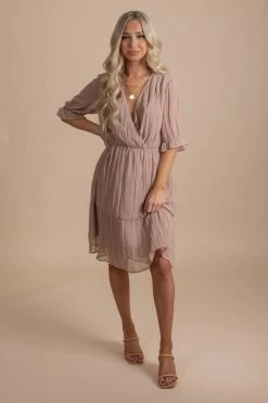 Listicle On The List Knee-Length Dress -Bella Ella Sales onthelistknee lengthdresstaupefull 5000x