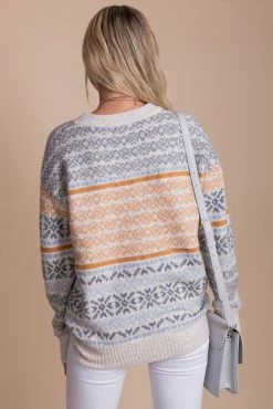 Be Cool My Favorite Season Nordic Print Sweater 8 Be Cool My Favorite Season Nordic Print Sweater -Bella Ella Sales orange back 84ff171f c6b0 48de 99df 2c24bd0bad0f 5000x