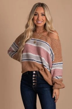 Eesome Hello Autumn Striped Knit Sweater