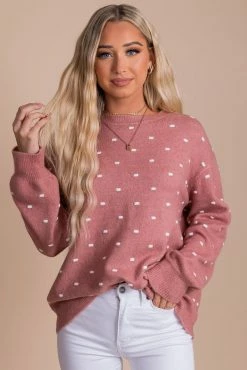 Be Cool Stay Sweet Dotted Knit Sweater
