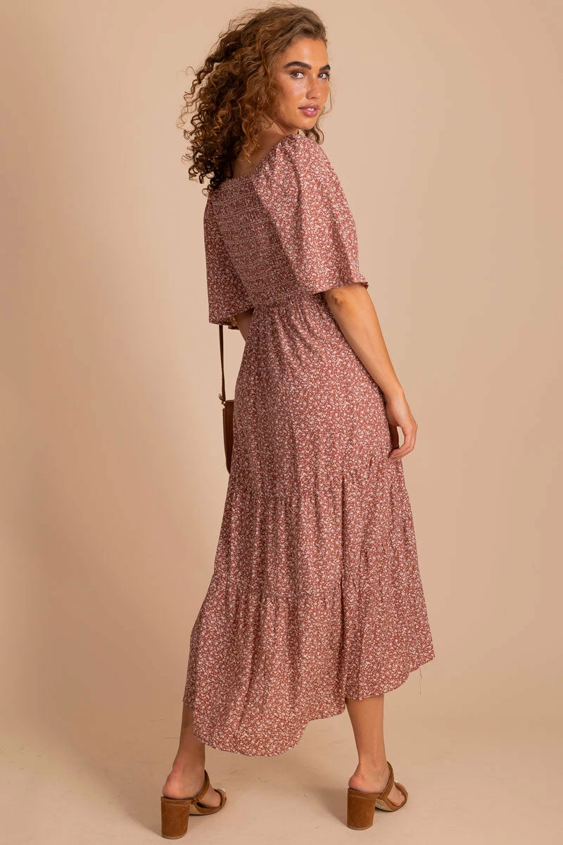 Polagram Oakley Floral Tiered Midi Dress 8 Polagram Oakley Floral Tiered Midi Dress - Image 8