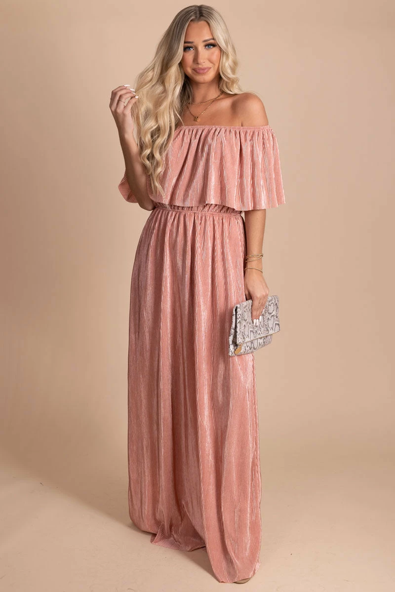See & Be Seen Slow Dancing Ribbed Off Shoulder Maxi Dress 8 See & Be Seen Slow Dancing Ribbed Off Shoulder Maxi Dress - Image 8