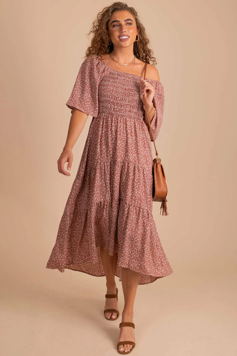 Polagram Oakley Floral Tiered Midi Dress 5 Polagram Oakley Floral Tiered Midi Dress - Image 5