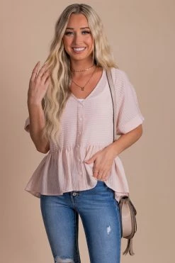 Mine & E&M Balcony View Peplum Top