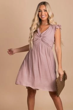 Listicle I'll Be Waiting Flutter Sleeve Mini Dress