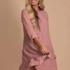 E&M/Mine Dream Montage Long Sleeve Mini Dress