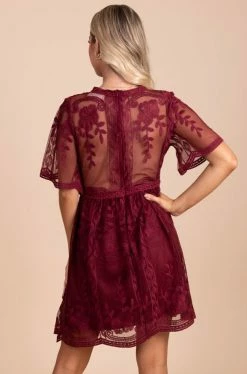 Bella Ella Boutique Light My Fire Wine Purple Lace Mini Dress -Bella Ella Sales red back d426b595 718e 44e0 8744 49b90c45bff8 5000x