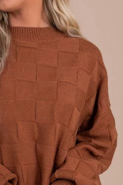 Emory Park Be Irreplaceable Textured Knit Sweater -Bella Ella Sales red detail 1c212398 b604 40f9 9a13 1cb9d274de84 5000x