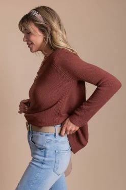 Be Cool Happy To Be Here Knit Sweater 15 Be Cool Happy To Be Here Knit Sweater -Bella Ella Sales red side 23384838 0178 45a2 a8f8 a60615f58a09 5000x