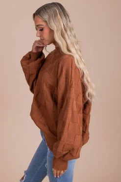 Emory Park Be Irreplaceable Textured Knit Sweater -Bella Ella Sales red side 5f9e660f 2304 4f88 9375 06e966a5df59 5000x