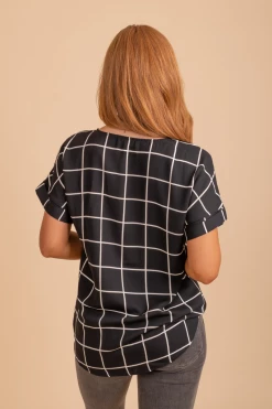 Zenana Refreshing Confidence Patterned Blouse -Bella Ella Sales refreshingconfidencepatternedblouse RESHOOT Blackback 5000x