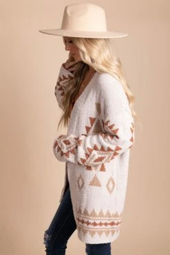 Very J Youthful Heart Tribal Print Cardigan - Off White -Bella Ella Sales side 0387a6a1 0c09 4ab8 bb70 30f0c2324ada 5000x