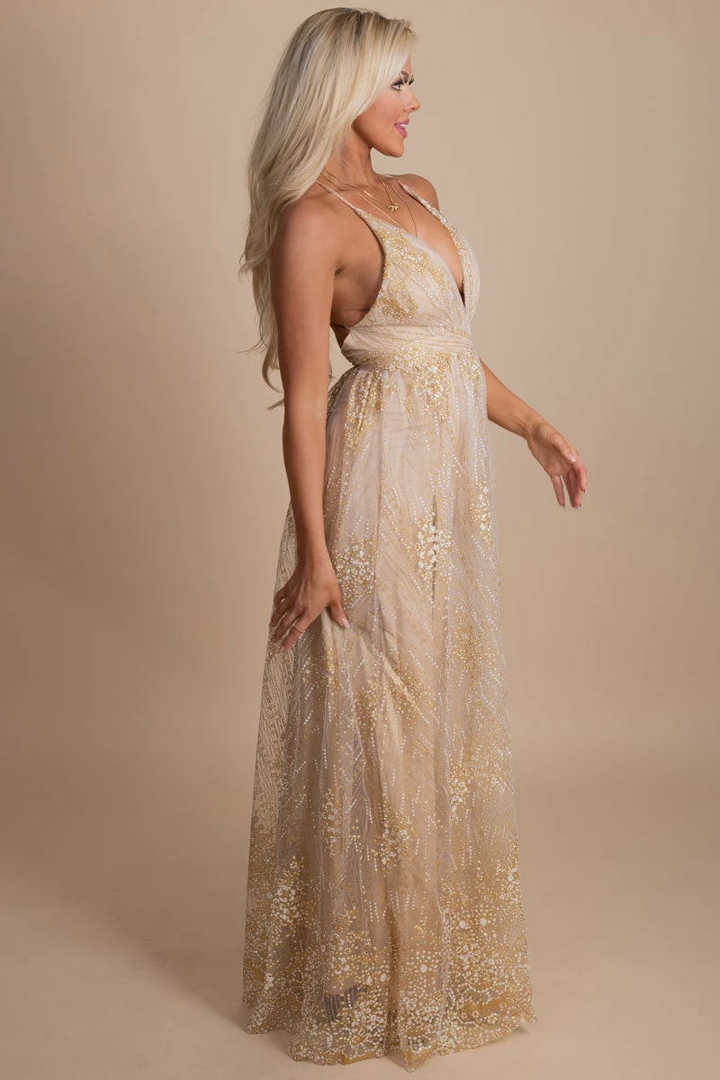 The Vintage Shop Attention Getter Shimmery Maxi Dress 6 The Vintage Shop Attention Getter Shimmery Maxi Dress - Image 6