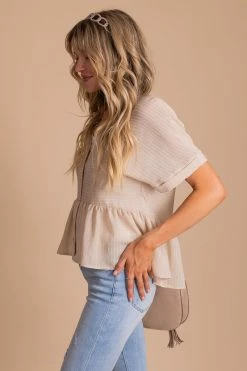 Mine & E&M Balcony View Peplum Top -Bella Ella Sales side 1cd05087 feb0 4e0f 8cda 11473c507d16 5000x