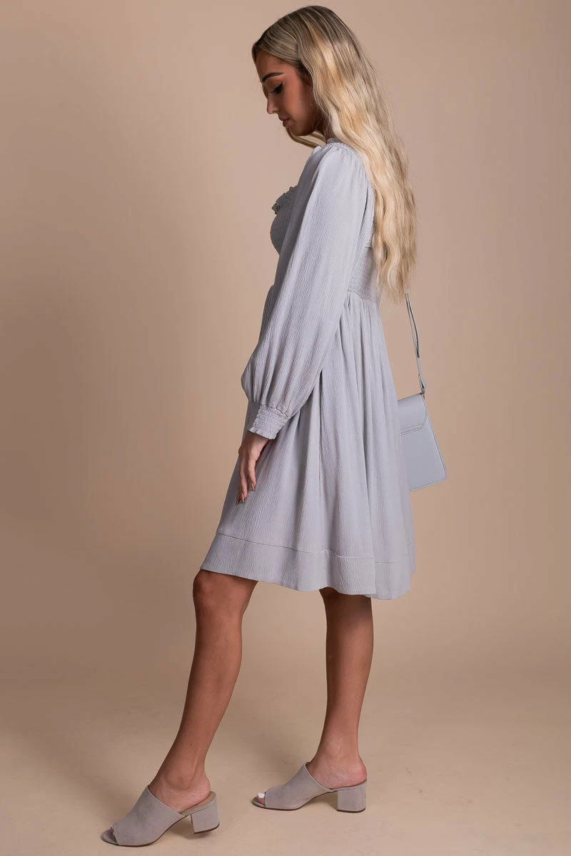 Listicle Gentle Gleam Long Sleeve Mini Dress 2 Listicle Gentle Gleam Long Sleeve Mini Dress - Image 2