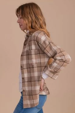 Lily Clothing One With Nature Plaid Button Up Top -Bella Ella Sales side cd0946c5 f8bb 4c6c 9dd5 604d043bf90b 5000x