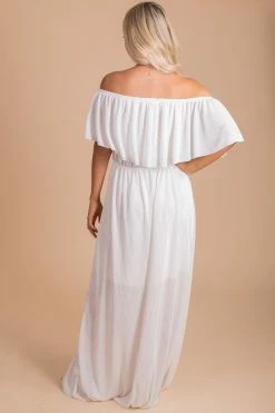 See & Be Seen Slow Dancing Ribbed Off Shoulder Maxi Dress 20 See & Be Seen Slow Dancing Ribbed Off Shoulder Maxi Dress -Bella Ella Sales slow dancing white back 5000x