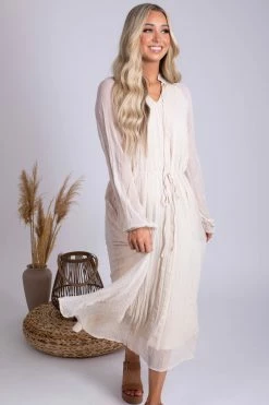Listicle So Divine Midi Dress - Off White -Bella Ella Sales so divine front 3 5000x