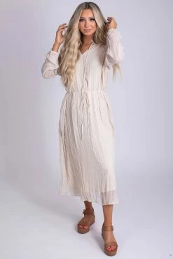 Listicle So Divine Midi Dress - Off White -Bella Ella Sales so divine front 5000x