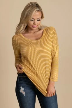 Ginger G Playing For Keeps Striped Long Sleeve Top -Bella Ella Sales striped long sleeve top 2 5000x