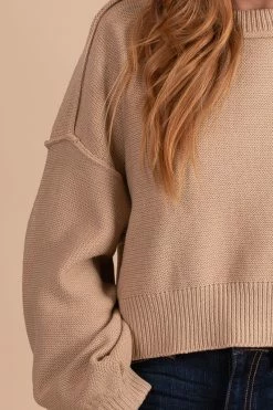 Papermoon Never Let Me Go Cropped Sweater -Bella Ella Sales tan detail 11e1c247 5f8e 41f2 8994 0b86135ca514 5000x