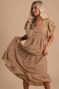 Bella Ella Boutique Time After Time Maxi Dress 45 Bella Ella Boutique Time After Time Maxi Dress -Bella Ella Sales time after time brown main image 5000x