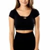 Venus Athletic Cropped Tie Accent Top