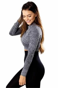 Venus Athletic Cropped Long Sleeve Top -Bella Ella Sales top6 18e4e6b7 40ba 42e9 99d3 52c6abe6fc40 5000x