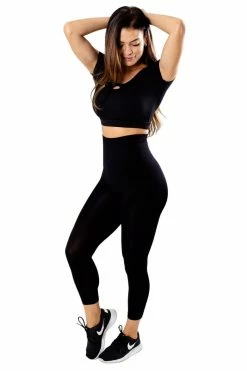 Venus Athletic Cropped Tie Accent Top -Bella Ella Sales top6 502b008a f8e0 40fd 80b6 e74d3c111ffb 5000x