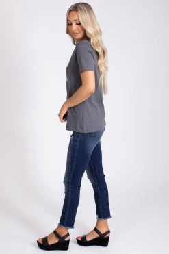 Zenana Tough As A Mother Graphic Tee 17 Zenana Tough As A Mother Graphic Tee -Bella Ella Sales tough as a mother gray side 5000x