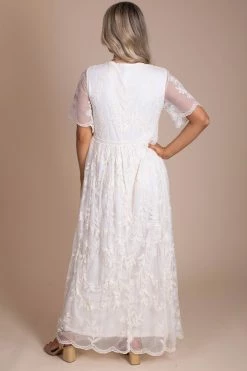 Polagram Unstoppable Lace Maxi Dress -Bella Ella Sales unstoppable white back 5000x
