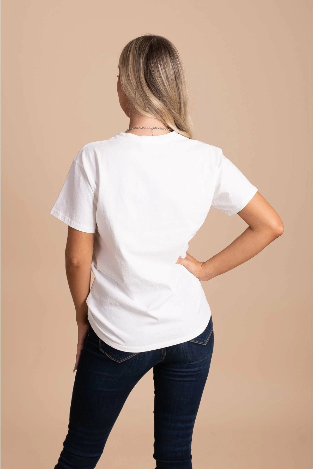 Blue B Vintage Love Distressed Graphic Tee - White 2 Blue B Vintage Love Distressed Graphic Tee - White - Image 2