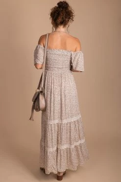 In Loom Spring In Your Step Floral Maxi Dress -Bella Ella Sales white back2 5000x