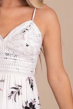 Love Tree Floral Lullaby Mini Dress -Bella Ella Sales white detai 5000x