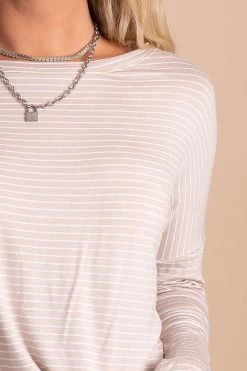 Ginger G Playing For Keeps Striped Long Sleeve Top -Bella Ella Sales white detail 91f6004f 11c3 42af 80c8 1cc5139da932 5000x