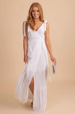Very J How Far I've Come Ribbed Maxi Dress - White