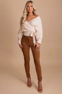 Love Tree / Style Melody Warm My Heart Long Sleeve Wrap Sweater -Bella Ella Sales white full 41bd17e6 cf72 4cc4 aa33 45883afb447a 5000x