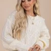 Very J Winter Splendor Textured Knit Sweater