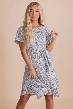 Reborn J Stealing Time Patterned Knee-Length Dress 24 Reborn J Stealing Time Patterned Knee-Length Dress -Bella Ella Sales white main b847c1a6 7d58 4ec7 9031 df7970742744 5000x