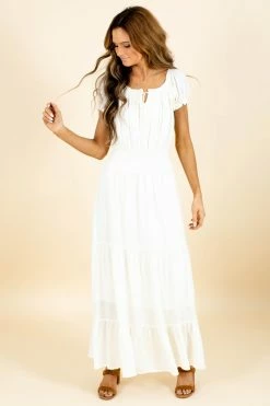 Promesa Forever In Love Maxi Dress - Off White -Bella Ella Sales whitedress full 5000x