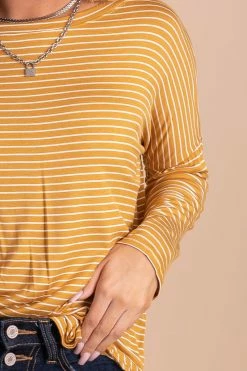 Ginger G Playing For Keeps Striped Long Sleeve Top -Bella Ella Sales yellow detail 9d998d82 67c5 46e5 ba7a 196f1c86373f 5000x